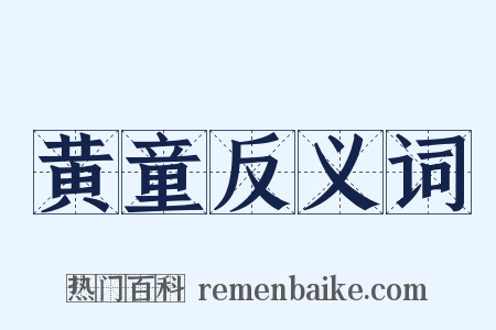 黄童反义词是什么意思的图片